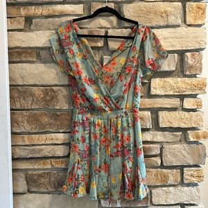 Row A Floral Romper